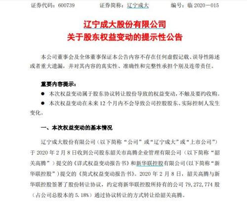 辽宁成大集团的早期状况探析