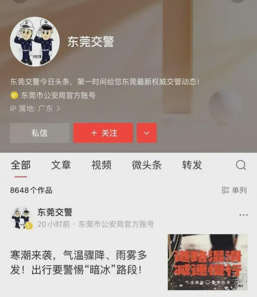 东莞交警，先锋力量，守护城市安全